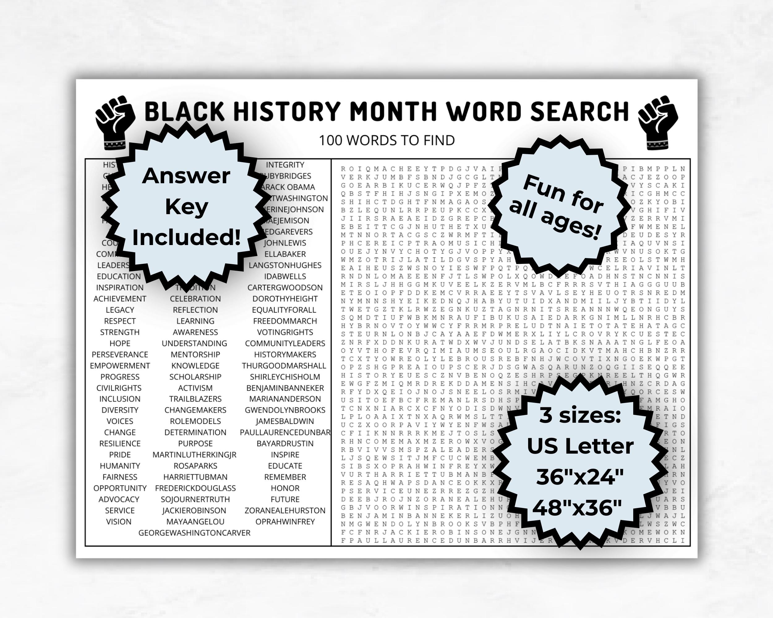 History Word Search Printable