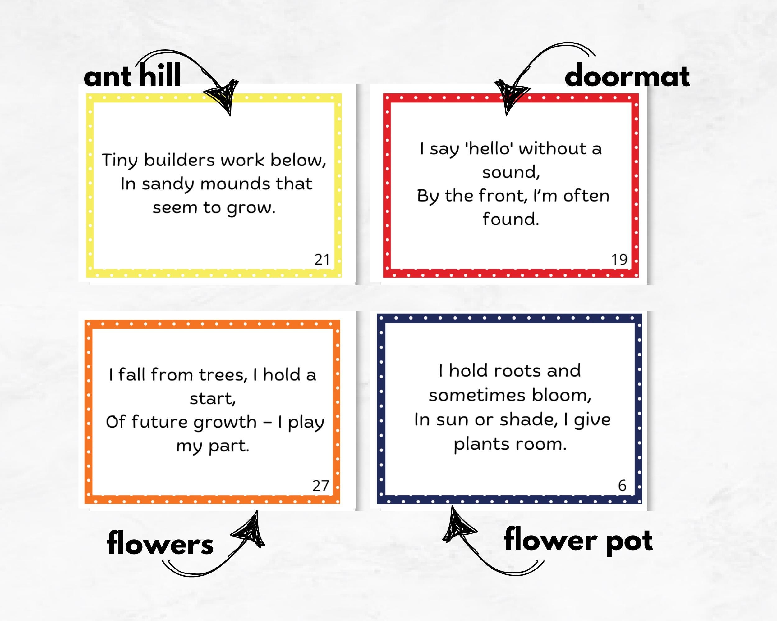 Outdoor Scavenger Hunt Clues for Kids, Printable Scavenger Hunt for ...