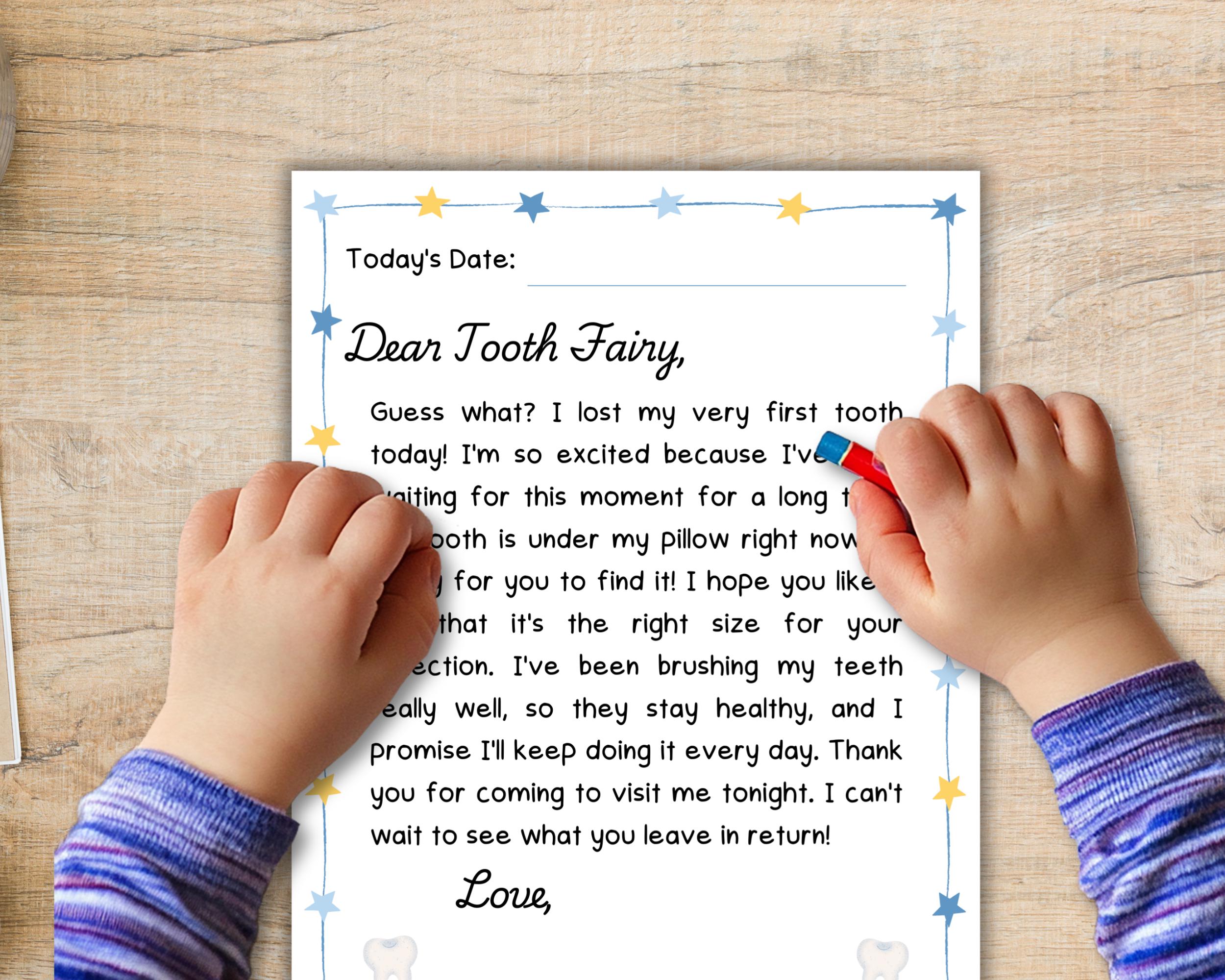 Tooth Fairy Visit Letter Printable, Editable Kids First Lost Tooth Note ...