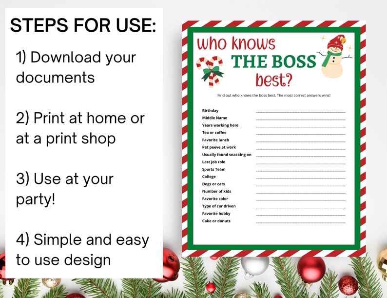 Christmas Office Party Games Bundle Printable, Office Party Christmas Trivia, Holiday Party ...
