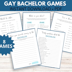 Gay bachelor party games printable, Gay engagement party, Gay wedding shower, Two grooms games, Instant download, PDF