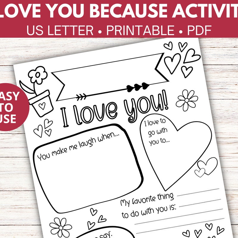 I Love You Because - Etsy