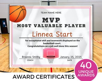 Basketball Girls Team Awards, bearbeitbare Zertifikatsvorlage, Team Anerkennung, Belohnungen am Ende der Saison, Teilnehmeberscheinung, Trainer Auszeichnung