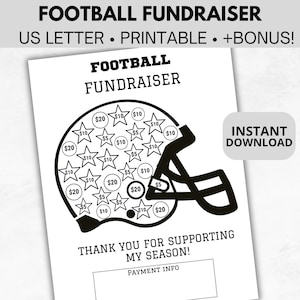 Easy printable football fundraiser, Youth football, Color my helmet,Printable fundraising flyer, Flag football team form, Fill my helmet PDF