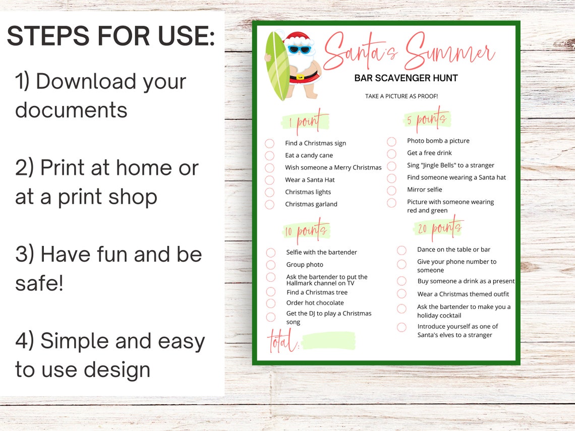 Christmas pub crawl game ideas