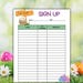 Easter Egg Hunt Sign up Sheet, Neighborhood Egg Hunt, Printable Kids ...