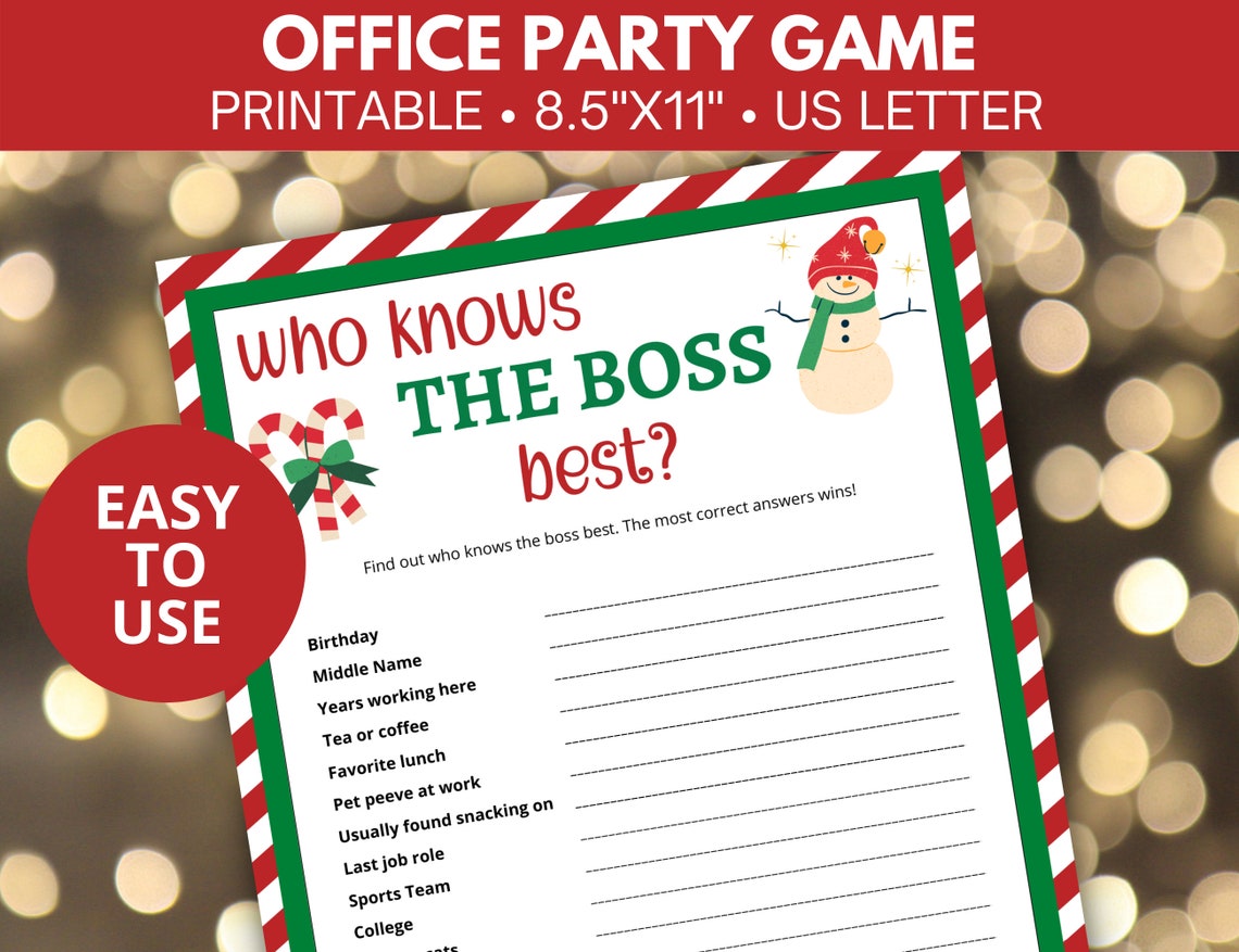Best Office Christmas Party Games 