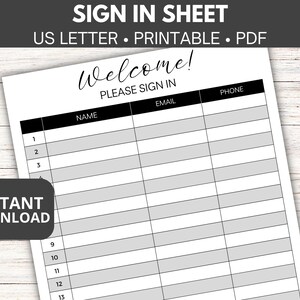 Open House Sign in Sheet, Real Estate Printable, Realtor Marketing ...
