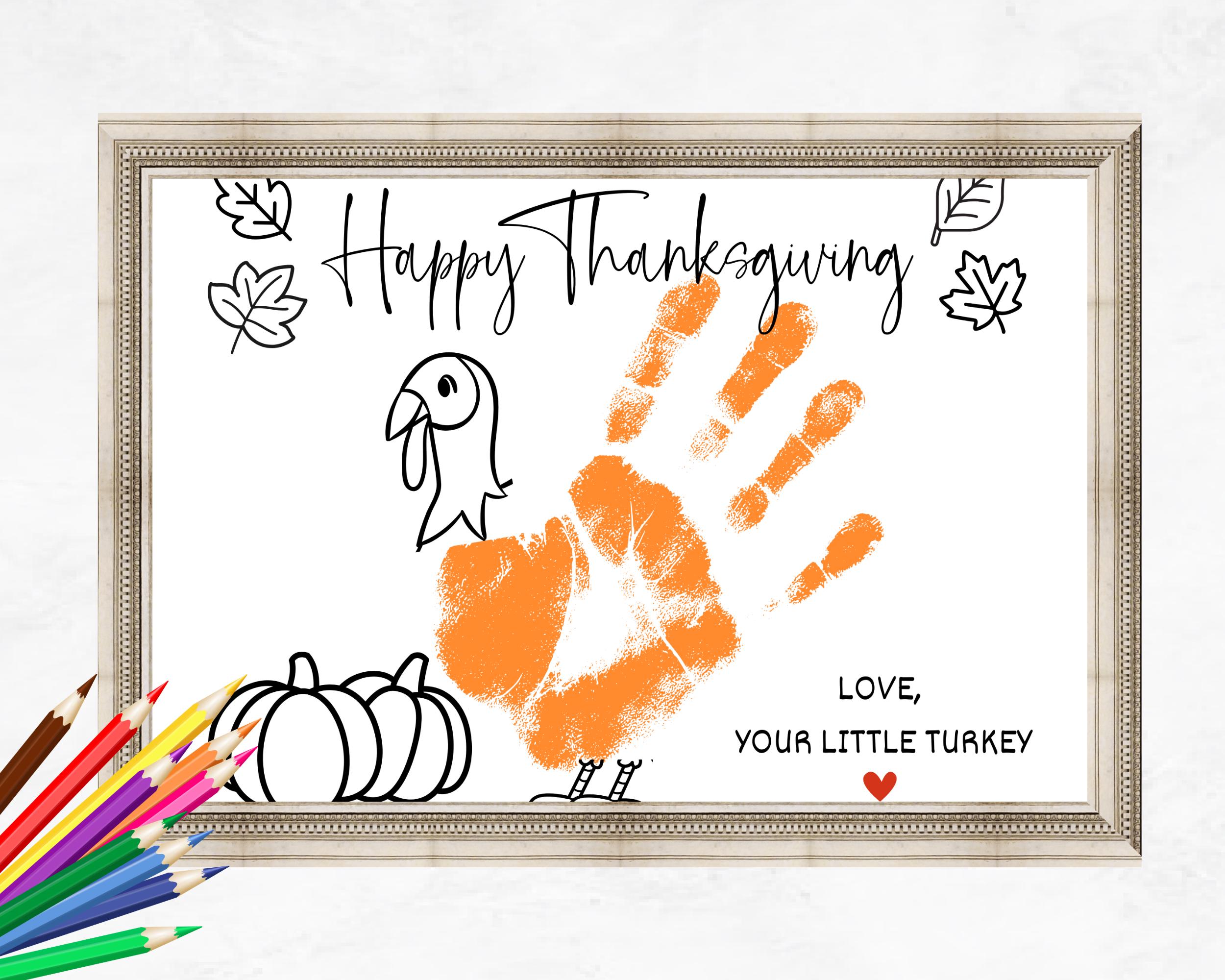 40 Thanksgiving Crafts: Fun and Festive Projects for Kids 35 Thanksgiving Turkey Handprint Printable Coloring Page, Fall…