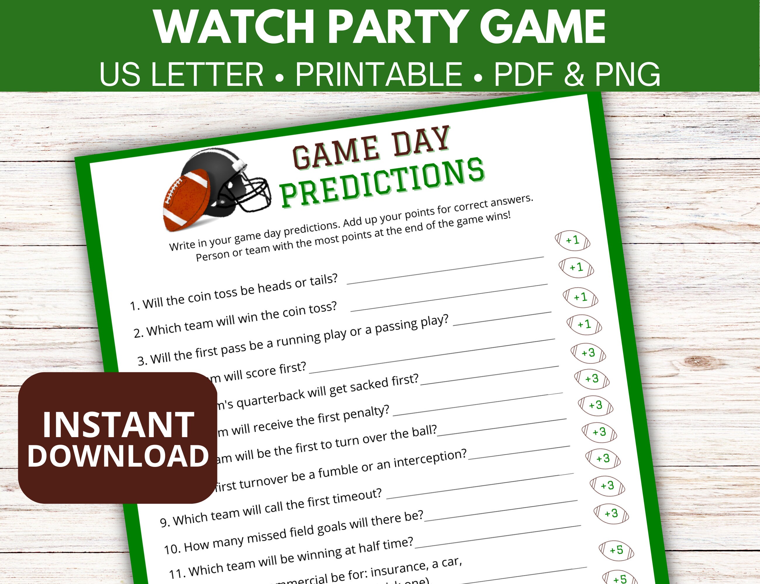 Football Party Game Printable, Bowl Game Predictions, Bowl Predictions ...