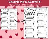 Things I love kids printable activity, Valentine's activity for kids, Valentine classroom activity, Favorite things worksheet, All about me