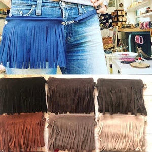 Fringe Fanny pack Hip pack belt fringe crossbody cowgirl for women, belt pack, free bag leather