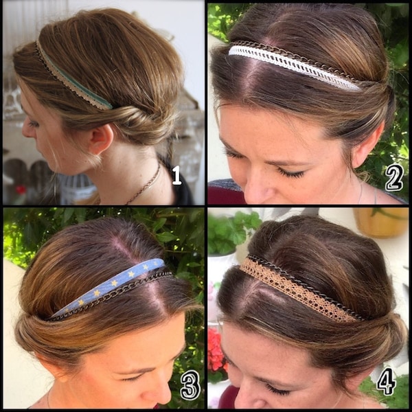 Headband bohème en dentelle ou en cuir pour femme idée cadeau femme anniversaire cadeau Noel