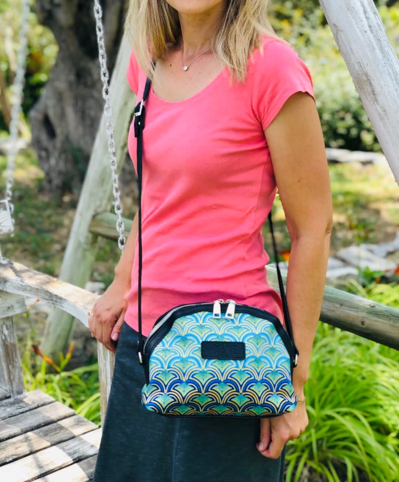 Sac Bandoulière Africain Imprimé Tribal – Mini, Pour Téléphone, Réglable, 1 Litre, Rose