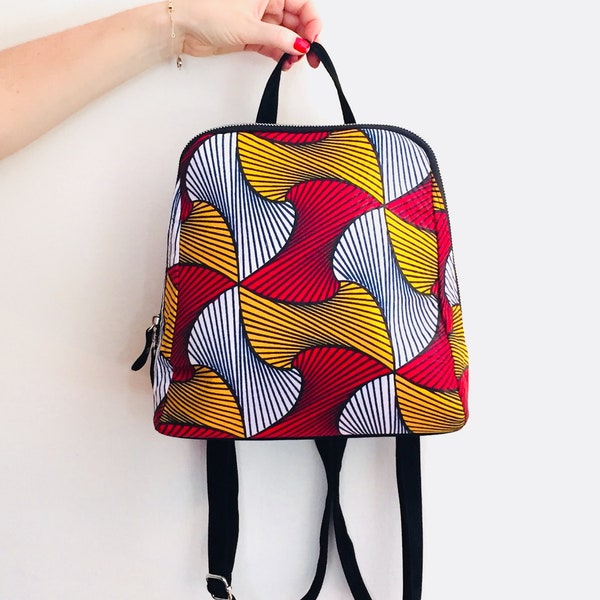 African wax print women backpack Ankara print Indian bag Christmas gift idea for women