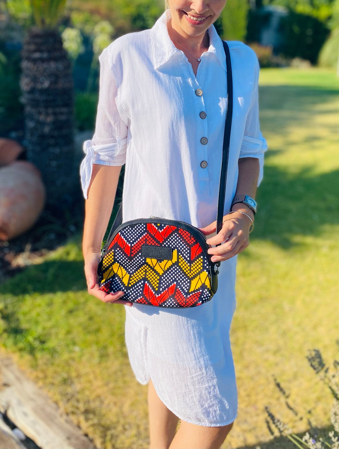 Wax Sac Ceinture Femme Ethnique Sac Femme Wax Pagne Africain Rouge