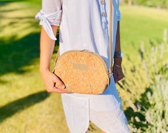 Cork Bag handbag vegan bag eco friendly with shoulder strap bohemian bag gift for her