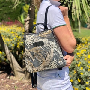 Ethnic bohemian backpack cross body bag tropical print gift for her