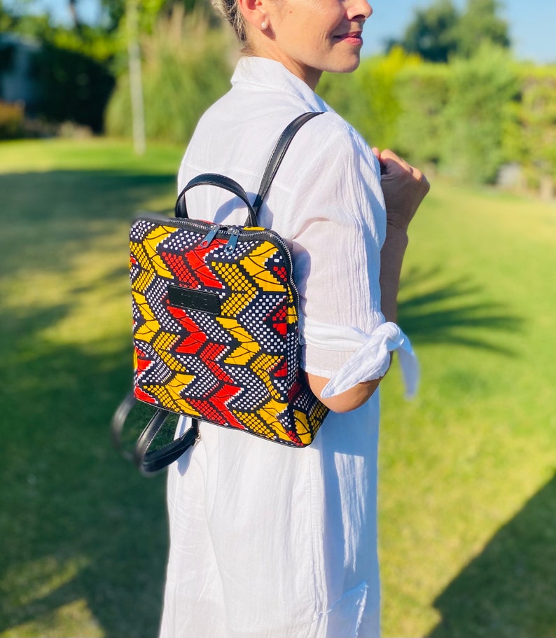 Sac Rahia Rajures Rouges Sac femme wax pagne africain rouge et jaune sac indien bandoulière ...