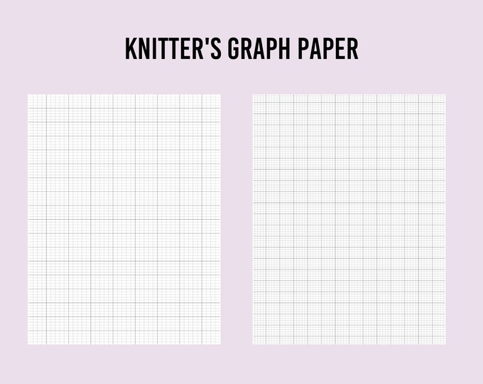 Knitter's Graph Paper Etsy