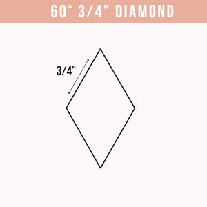 Englisch Papier Diamant 6-Punkt-Stern 3/4 "60 Grad - Wählen Sie Paketgröße