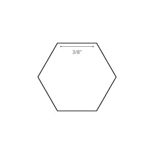 Hexagones de 3/8 po. pour rattacher du papier en anglais