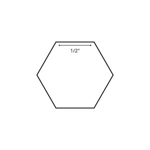 English Paper Piecing - 1/2&quot; Hexagon - Choose Package Size