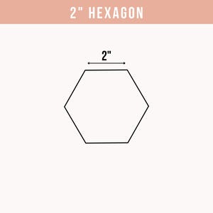English Paper Piecing - 2" Hexagon Choose Package Size