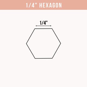 English Paper Piecing - 1/4" Hexagon - Choose Package Size