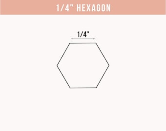 English Paper Piecing - 1/4" Hexagon - Choose Package Size