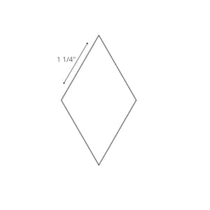 English Paper Piecing 1 1/4&quot; 60 Degree Diamond 6 Point Star - Choose Package Size