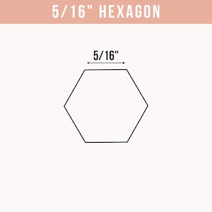 5/16&quot; Hexagon For English Paper Piecing - Choose Package Size