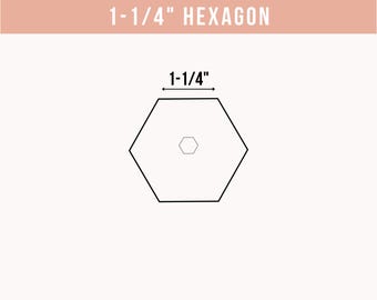 English Paper Piecing 1-1/4" With Hexagon Punch For Easy Removal Choose Package Size