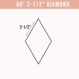 English Paper Piecing 2-1 / 2 "60 Grad Diamant 6-Punkt-Stern - Wählen Sie Verpackungsgröße