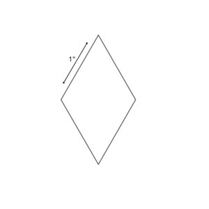 English Paper Piecing 1&quot; 60 Degree Diamond 6 Point Star - Choose Package Size