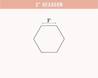 English Paper Piecing - 3" Hexagon Choose Package Size