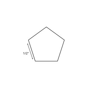 English Paper Piecing - 1/2" Pentagon Choose Package Size