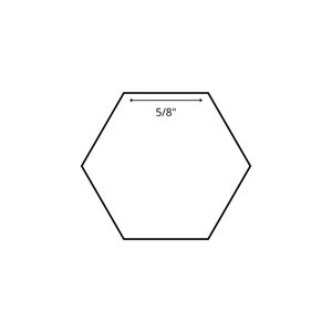 5/8" Hexagons for English Paper Piecing Choose Package Size