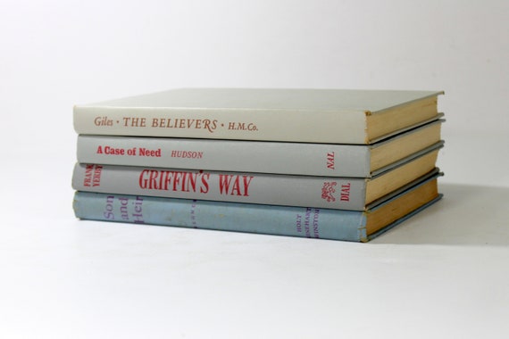 Vintage Book Set Book Stack Decorative Books Old Books Etsy