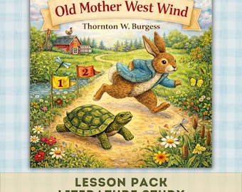 Paquete de lecciones de la Vieja Madre Viento del Oeste / Estudio literario, hojas de trabajo, preguntas de debate y actividades