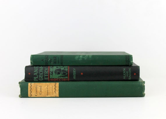Vintage Books For Decoration Old Books Decor Decorative Book Etsy