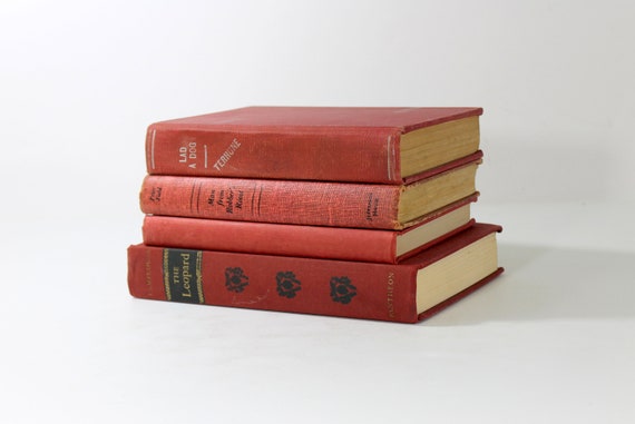 Decorative Antique Books Vintage Book Set Book Stack Etsy