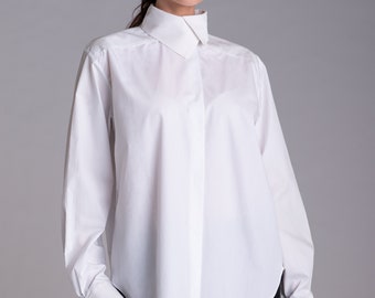 Camicia chiusura asimmetrica,Camicia in cotone,Camicia elegante,Camicia tanti colori,Camicia bianca da donna,Camicia elegante da donna