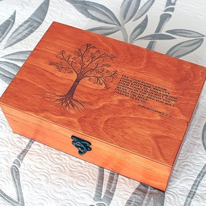 Custom quote wooden box, Memory box, Engraved bible verse box, Custom engraved jewelry box, Keepsake box, Treasury box image 5