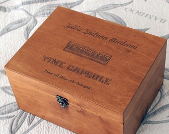 Time Capsule, Baby time capsule box, Personalized Baby memory box, First Birthday Capsule, Baby keepsake box, Custom memory box