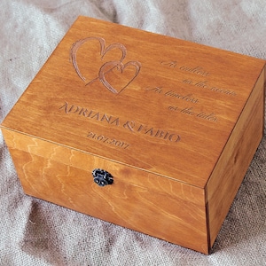Wedding keepsake Box, Personalized Keepsake Box, Custom Memory Box, Wedding Memento, Personalized Wooden Box, Custom Engraved Box