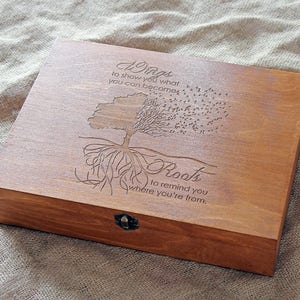 Personalized memory box, Keepsake box, Custom quote memory box, Custom engraved box, Personalized keepsake box