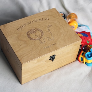 Personalisierte Andenken Holz-Box, benutzerdefinierte Baby-Memory-Box, erste Geburtstagsgeschenk, Baby-Geschenk