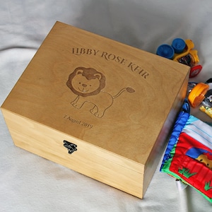 Personalisierte Andenken Holz-Box, benutzerdefinierte Baby-Memory-Box, erste Geburtstagsgeschenk, Baby-Geschenk