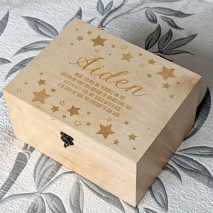 Custom Baby Memory Box, First Birthday Capsule, Baby keepsake box, Personalized memory box, Star is born, Baby shower gift